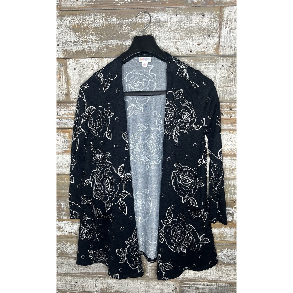 LulaRoe Womens‎ Kimono Style Cardigan Floral Blue S